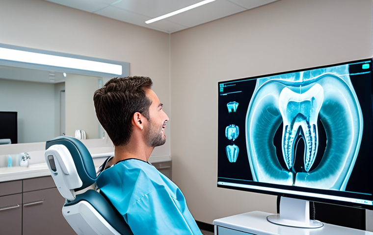 **Prompt 1: The Future of High-Tech Dentistry**
    A futuristic, pristine dental clinic interior. A focused dentist, in modern scrubs, stands next to a patient in a sleek dental chair, intently viewing a large, interactive transparent screen displaying a highly detailed 3D intra-oral scan and AI-driven diagnostic overlays of teeth and gums. In the background, a compact, advanced 3D printer is visibly fabricating a custom dental restoration (e.g., a crown). The scene emphasizes precision, innovation, and immediate, in-house solutions. Bright, clean lighting, with subtle glowing digital interfaces enhancing a high-tech, efficient atmosphere.